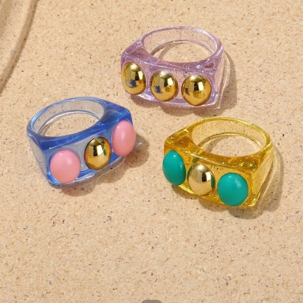 3pcs simple rings
